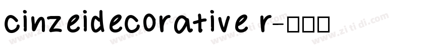 cinzeidecorative r字体转换
